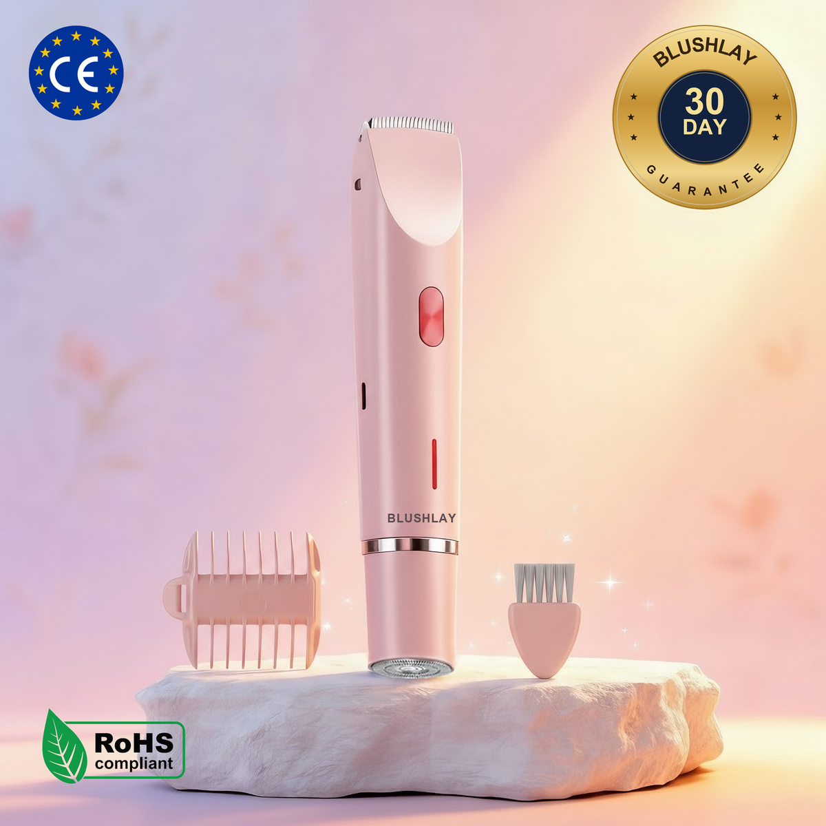 Blushlay 2-in-1 body razor with attachments