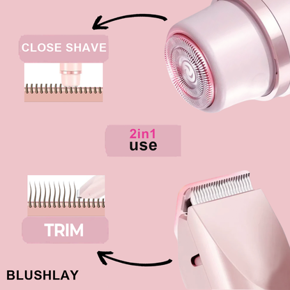 Close shave and trim heads, 2 in 1 use