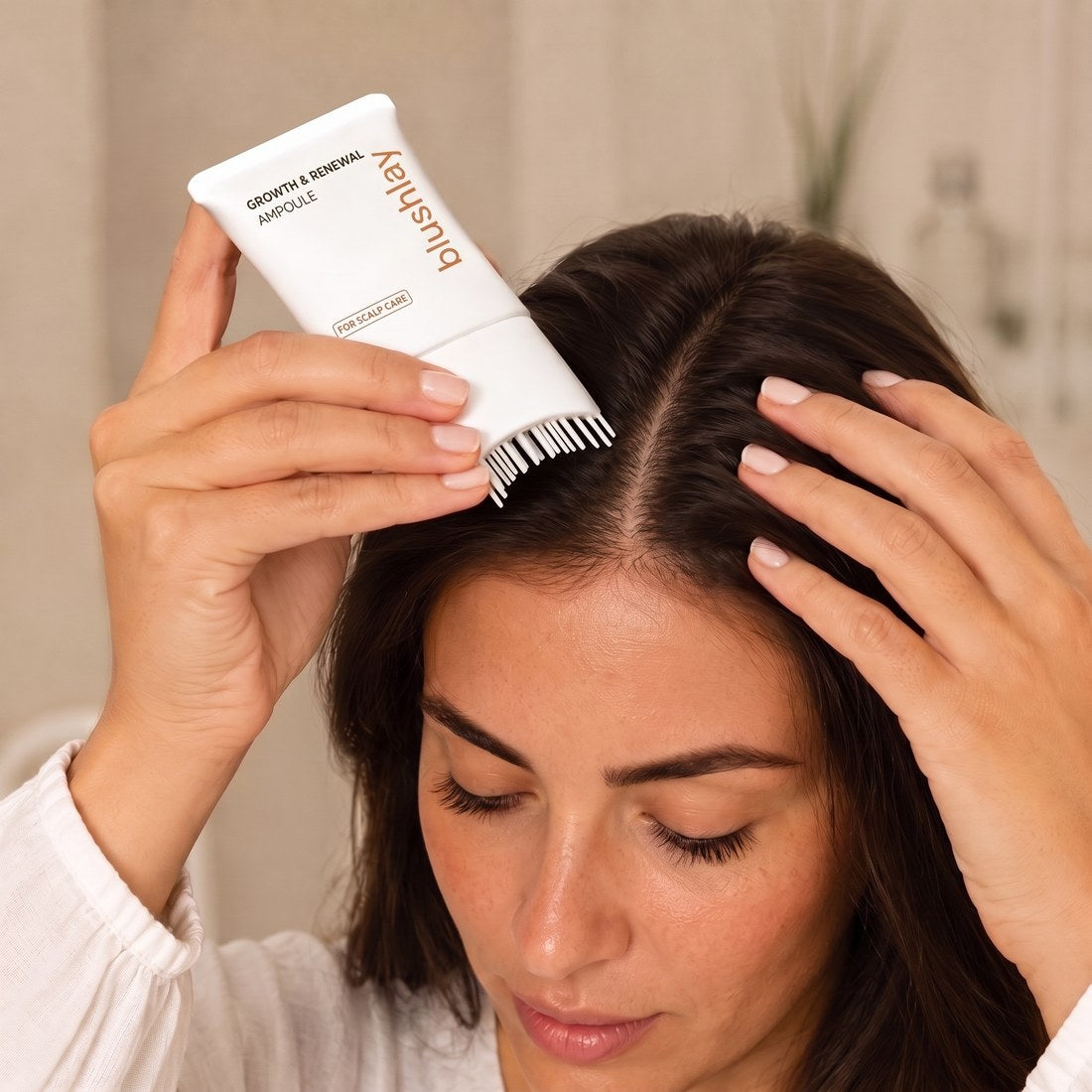 Apply Blushlay scalp serum